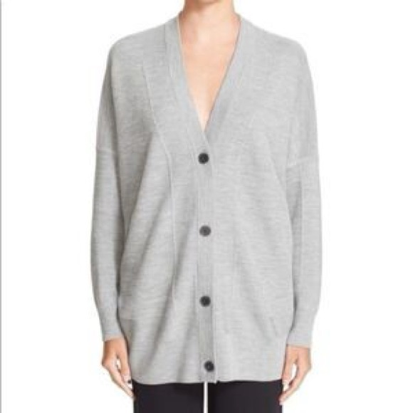 Vince Double Face Cardigan Wool Silk XS Oversized - Picture 2 of 7